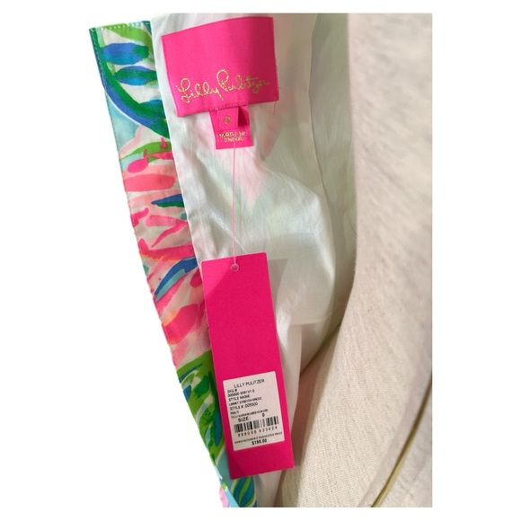 LILLY PULITZER WOMEN’S  NWT LINNET STRETCH DRESS WITH POCKETS  PINK WHITE SZ 0 - Picture 9 of 11